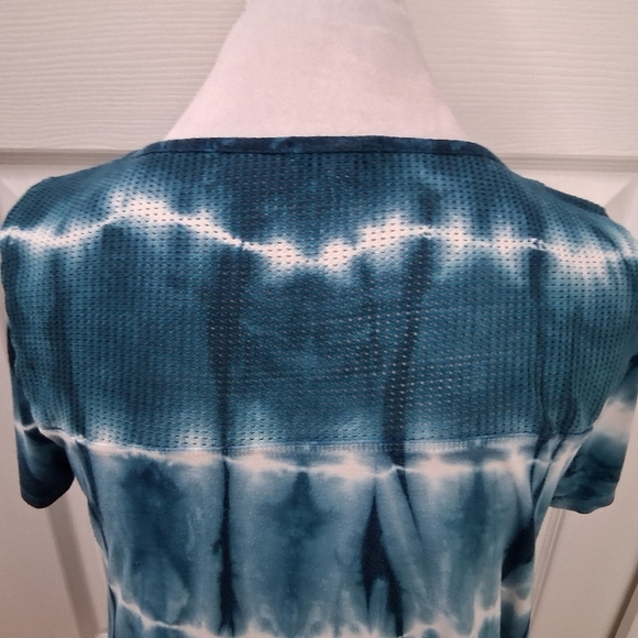Dante Malan Blue & White Tie Dye Top   Size L - Picture 5 of 15